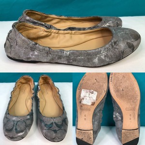 coach black ballet flats