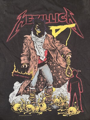 LLICA pushead Tシャツ　フェードブラック Metallica Pushead T-Shirt Black Medium 20x26 | eBay