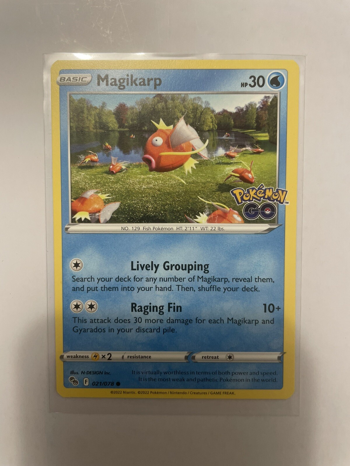 Magikarp 21/78 - Pokémon GO Stamped- Common - Pokemon Card TCG Pack Fresh
