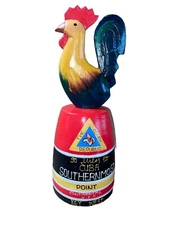 SOUTHERN MOST POINT ROOSTER HAND CARVED WOOD TROPICAL SCULPTURE BIRD DECOR