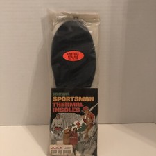 Vintage NOS Shoe Insoles Thermal Hiking Black One Size Unopened