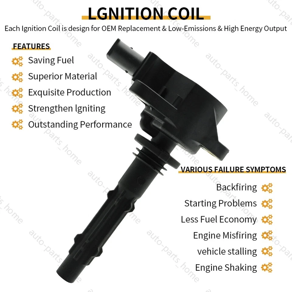 Paquete de 6 bobinas de encendido OEM + bujías de iridio para Mercedes-Benz C300 E350 UF535 Foto 2 de 4