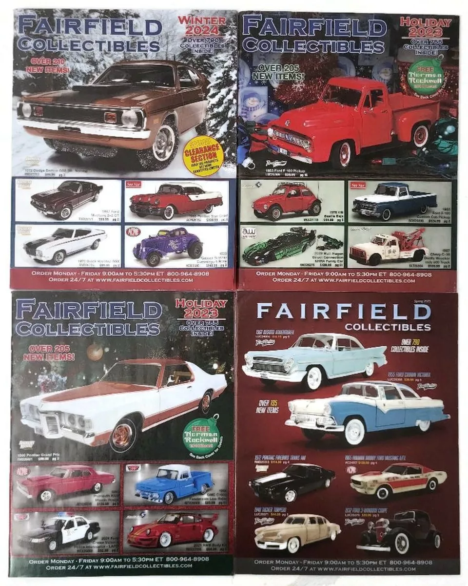 12 FAIRFIELD COLLECTIBLES DIECAST CATALOG LOT 2022 2024 CARS