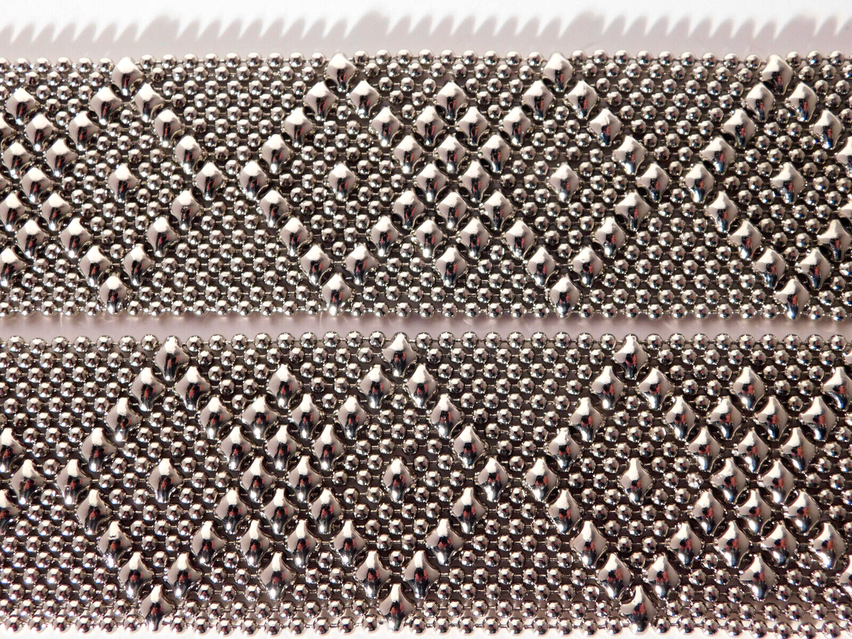 Sergio Gutierrez SG Silver Mesh Liquid Metal Diamond Pattern  display picture 2
