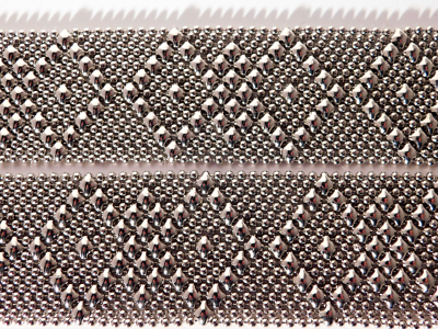 Sergio Gutierrez SG Silver Mesh Liquid Metal Diamond Pattern Belt sergio gutierrez liquid metal products for sale | eBay main image 4