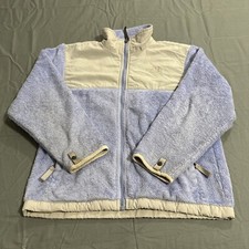 North face zip up fleece Jacket size youth junior medium Light Blue