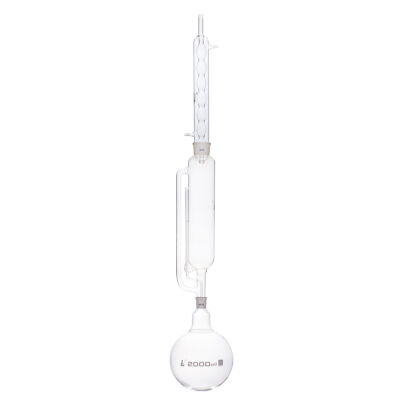 Soxhlet Extraction Apparatus - 600mL Extractor, 2000mL Flask, Condenser - Eisco