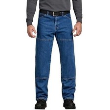 Dickies Men's Relaxed Fit Workhorse Double Knee Indigo Jeans - Size 42
