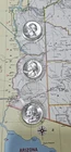 3 coin lot - 90% Silver Washington Quarter UNCirculated "OVER 1/2 Oz Silver"