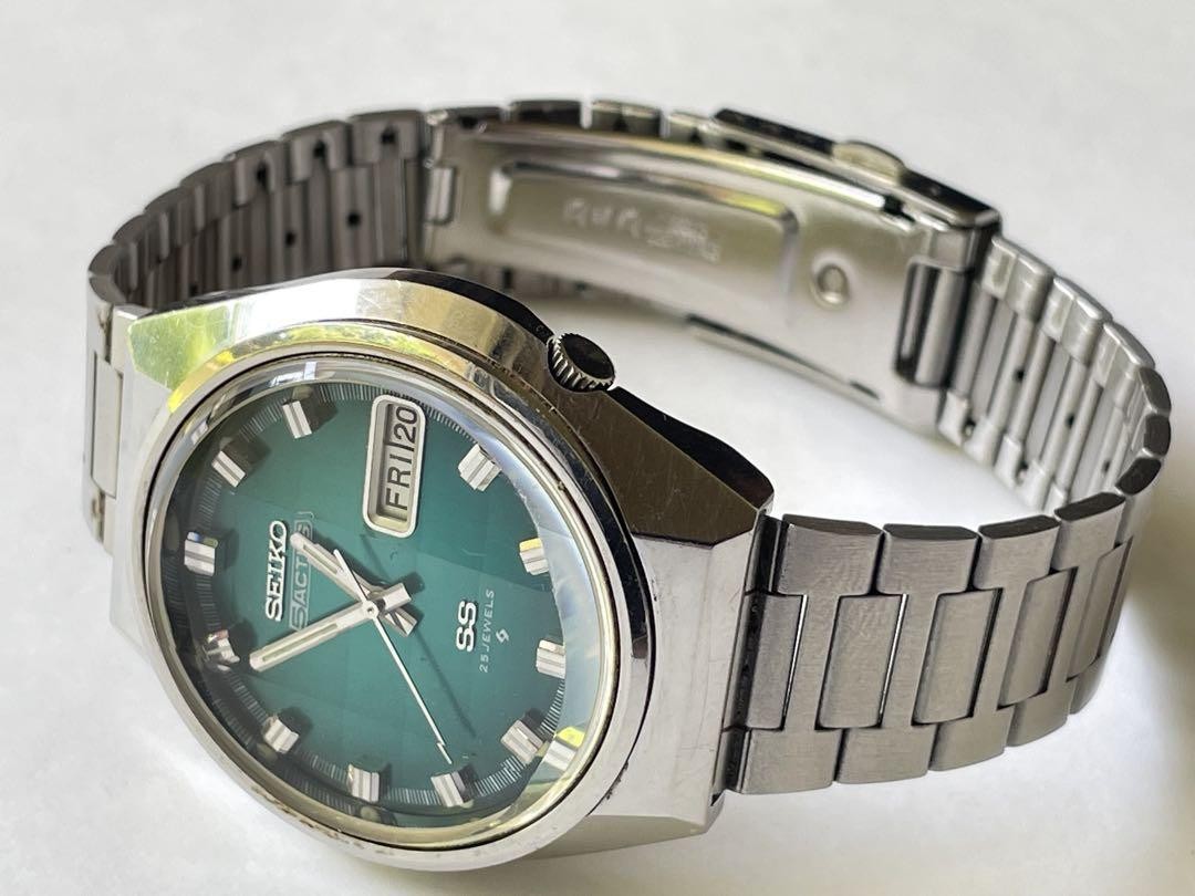 SEIKO 5 ACTUS 25石6106-7609 AUTOMATIC Seiko 5 Actus 6106 7609 Automatic 25J Green Dial 36mm