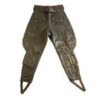 Genuine Yugoslavian Police Motorcycle Leather Paints Trousers Vintage Old Biker