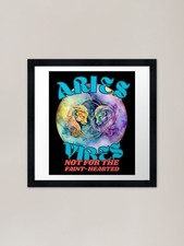 Aries Vibes: Not For The Faint-Hear Framed Wall Art Poster Canvas Print Picture