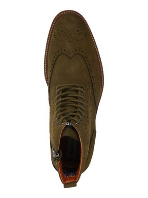 MADDEN Mens Olive Green Brogue Front Heel Remppr Wingtip  display picture 1