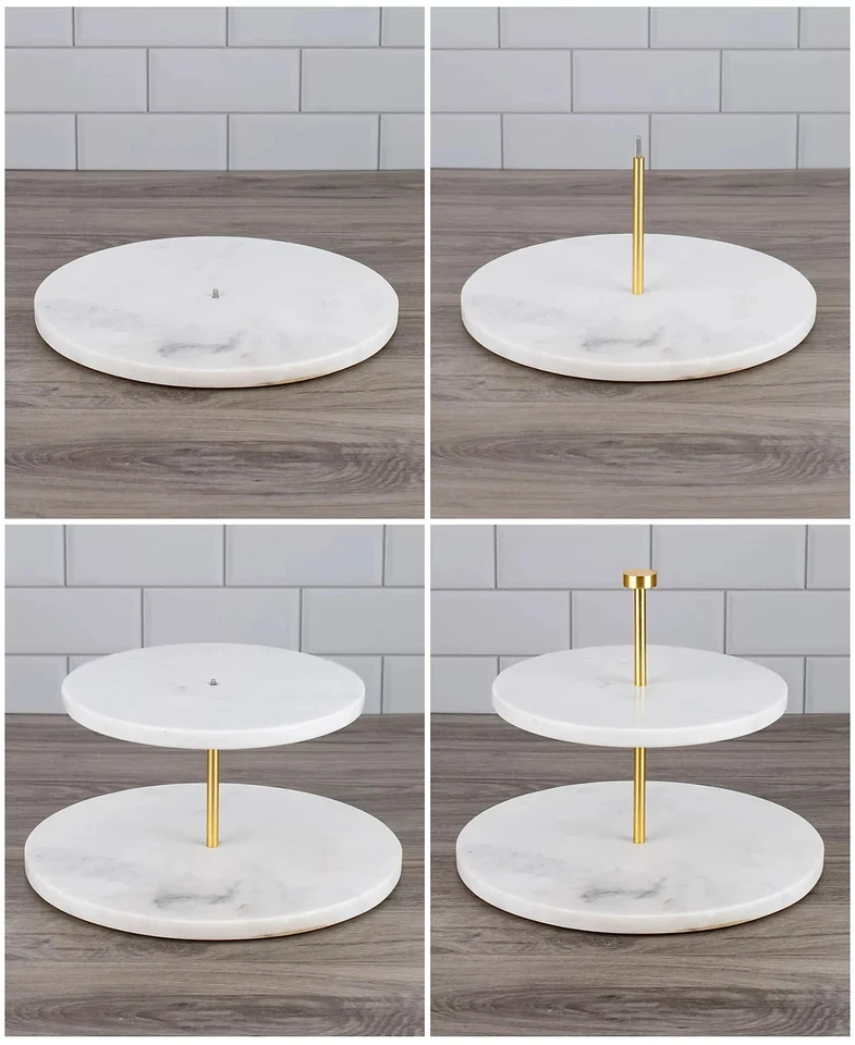 Servidor Thirstystone Uptown mármore duas camadas - Branco - Imagem 2 de 3