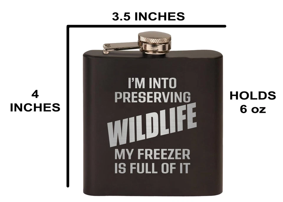 Rogue River Tactical Funny Hunting Flask Stainless Steel Hip Flask Premium Ma... - Image 3 of 4