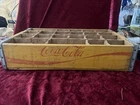Vintage COCA COLA 24 Bottle Yellow Red Soda Pop Wooden Wood Crate Carrier Coke