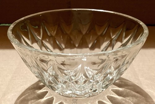 BONBONIERE GESCHLIFFENES BLEIGLAS VINTAGE 80ER JAHRE RUND GEBLÜMT BODEN DESIGN - Bild 4 von 4