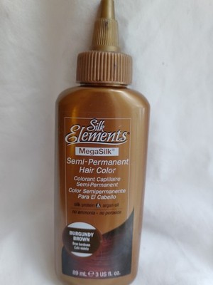 Silk Elements MegaSilk Semi-Permanent Hair Dye Burgundy Brown Silk Protein 89 mL
