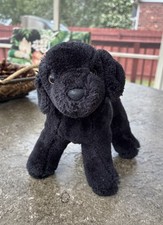 Douglas Toys Mini Black Labrador Retriever Lab Plush Stuffed Animal Toy, 6"