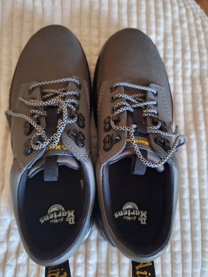 Dc Martens Herrenschuhe Air Wair,grauer Stoff,Größe 44,ungetragen,Bouncing Soles