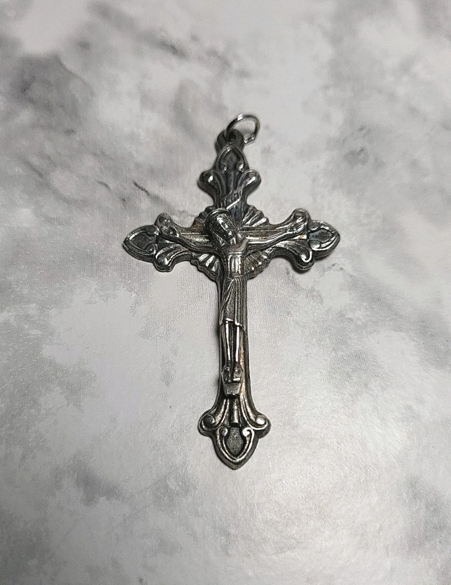 antique sterling crucifix products for sale | eBay