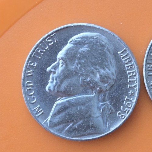 1958 Proof Jefferson Nickel Coin 5c - Picture 6 of 14