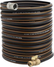 Hybrid Garden Water Hose 75ft x 5/8"Male and Female Fittings with Shut off Valve
