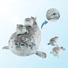 40cm Mother and son Seal five-piece plush toy Seal zipper toy for boys