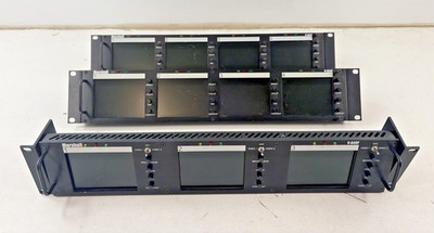 Lot of 3 Marshall Electronics (2)V-R44P + (1) V-R43P Rack Mounted LCD Monitors