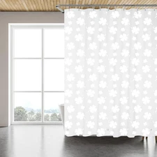Clover Shower Curtain Liner 72 x 72, Plastic Waterproof 4G Lightweight Shower Li