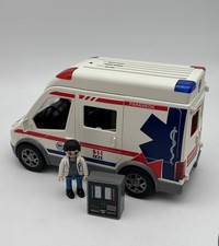 Playkidiz Push  Go Ambulance Toy Playset  Emergency Vehicle Realistic Sounds