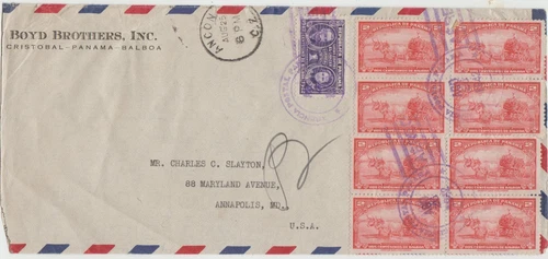 Panama 1942 Well Stamped Cover to USA   good condition