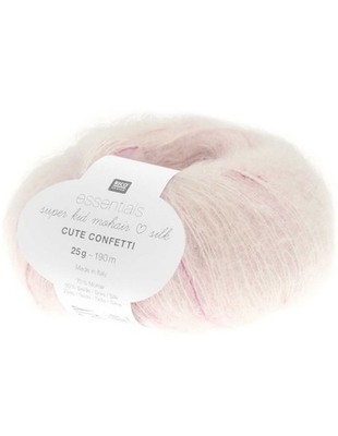 Rico Design  Ballote Essentials Super Kid Mohair Loves Silk Cute Konfetti Beeren