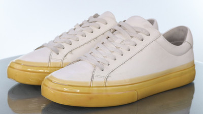 Vince Fulton $220 Men's Rubber Dipped Sneakers shoes Size EU 42.5 US 9 M Leather