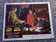 Vintage Movie Lobby Card "Red Light" 1949 George Raft Virginia Mayo