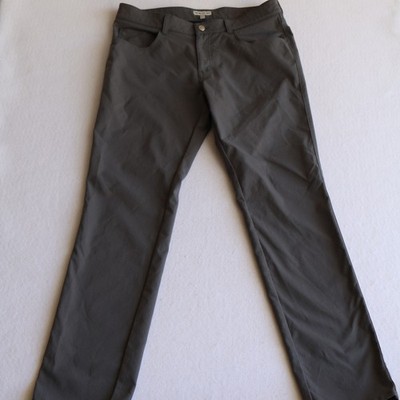 Peter Millar Pants Mens 34x34 Gray EB66 Performance Five-Pocket Wicking