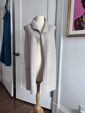 Eileen Fisher Womens Wool Long Vest Size Medi...