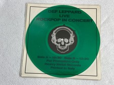 RARE DEF LEPPARD LIVE GERMANY ROCKPOP FEST 1983 PYROMANIA TOUR 10" GREEN VINYL
