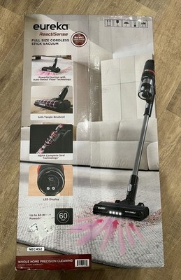 Eureka ReactiSense Cordless Stick Vacuum   NEC452 OPEN Box, Used Once