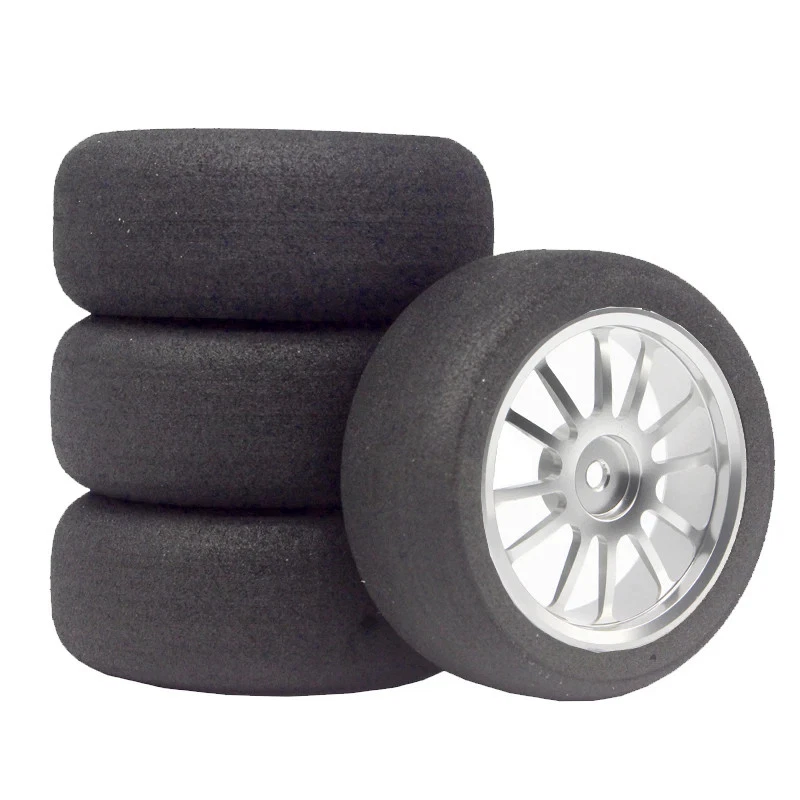 Neumáticos esponja escala 1/10 y llantas para coche de carretera RC Tamiya Kyosho HSP HPI Foto 2 de 4