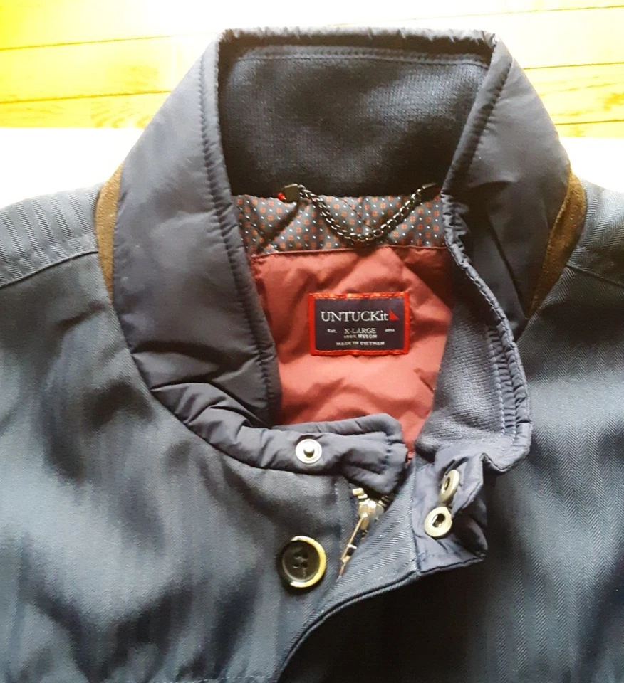 NEW UNTUCKit Lightweight Navy Blue Nylon Jacket Coat XL - RODIER - Image 2 of 4