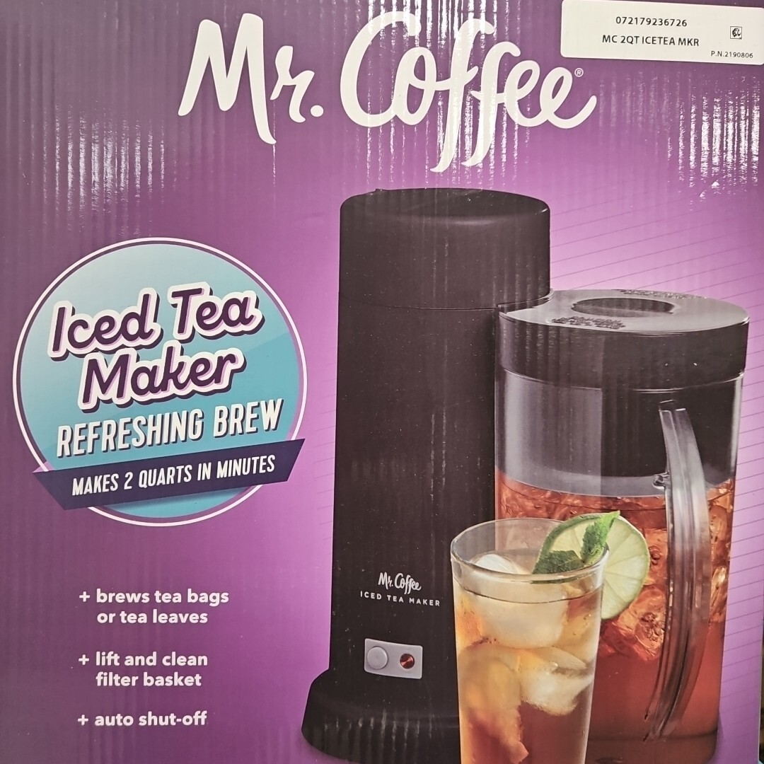 Mr. Coffee 2Quart Iced Tea Maker Black 2IN1 Fast Brew BPA Free