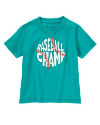 Gymboree Spring Basics Baseball Champ Blue Tee Shirt Top Boys 2T 3T 4T NEW NWT