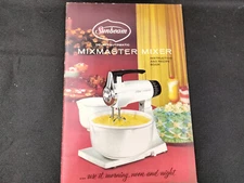 Vintage 1968 Sunbeam Deluxe Automatic Mixmaster Mixer Instruction Recipe Book
