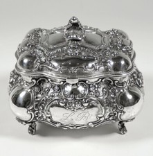 Silver Sugar Bowl Manns Adam & Sohn Anau German circa 1890
