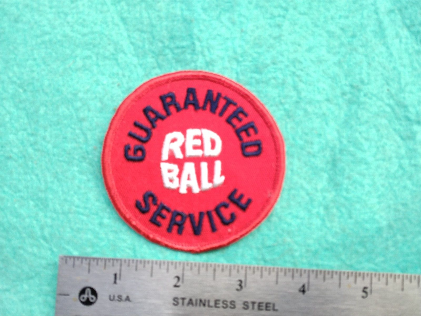 Vintage Guaranteed Red Ball Service Atlantic Gasoline Oil Hat Patch | eBay