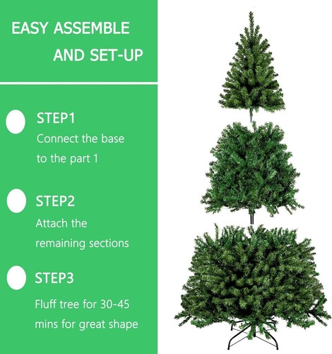 120cm Artificial Christmas Tree With Metal Stand Bushy Home Xmas Decorations - Picture 4 of 8
