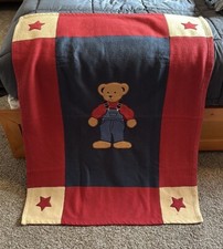 Blue Jean Teddy Bear Blanket