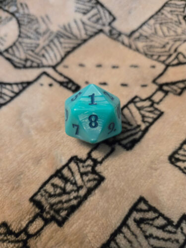 Magic The Gathering Spindown Oversized D20, Theros Beyond Death Fatpack Teal - Picture 2 of 2