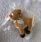 Vintage Rudolph The Red Nosed Reindeer Plush Stuffed Doll Ornament  SEALED